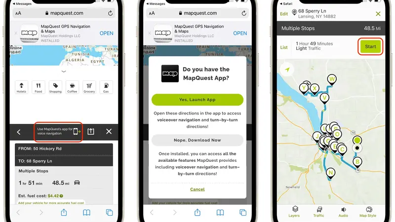 MapQuest Mobile App Overview